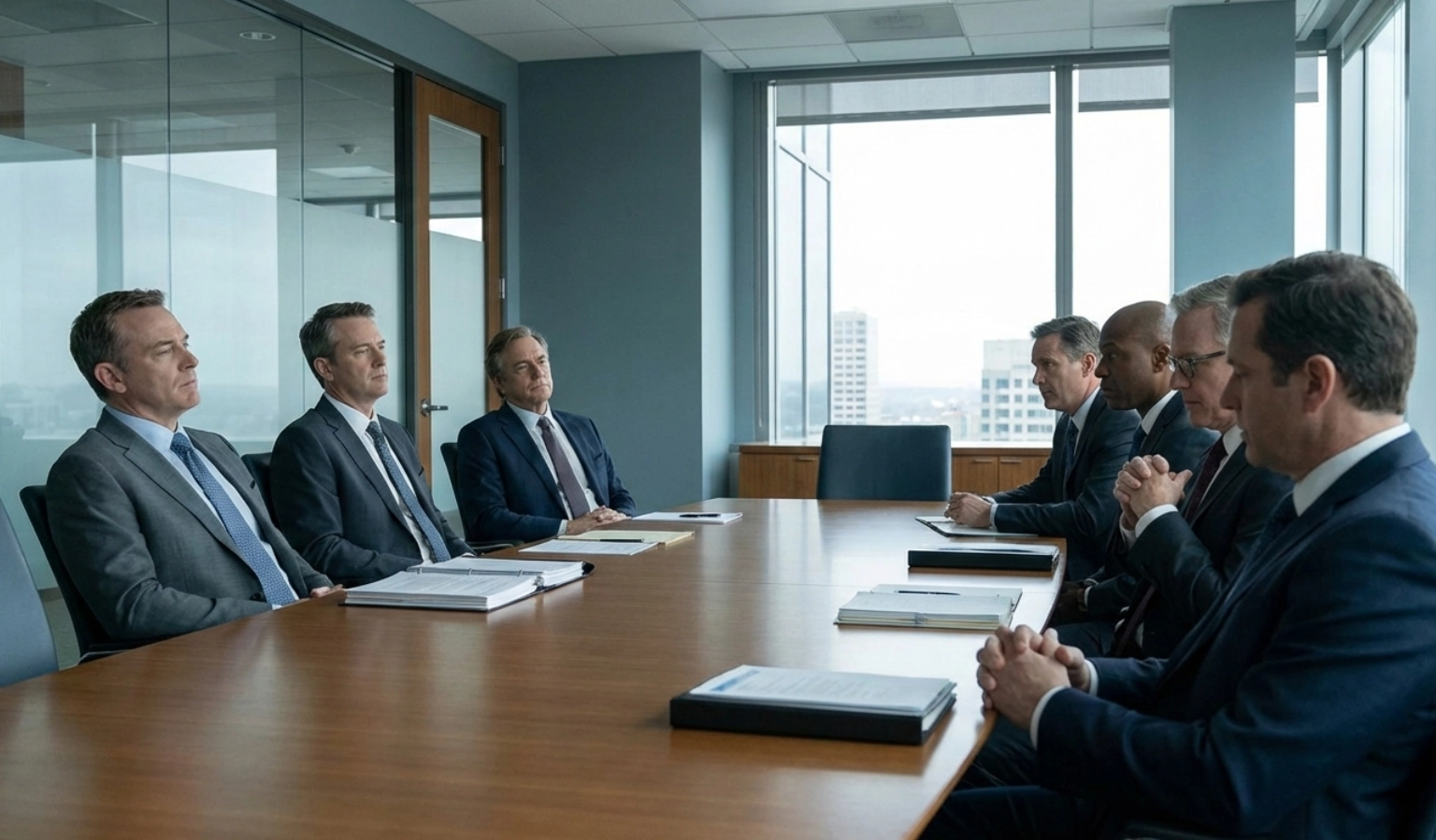 External advisors observing executive board discussion, identifying governance blind spots and behavioural signals