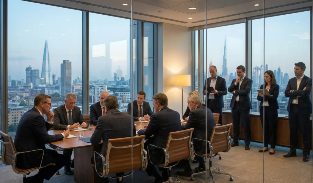 Board and CXO leaders selectively engaging with external advisors during strategic discussions