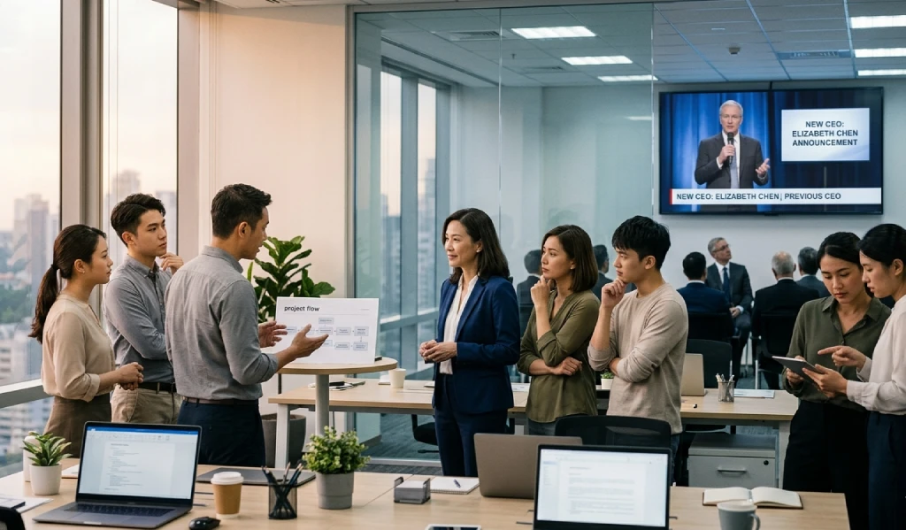 Leader sending early signals through actions during organisational transition